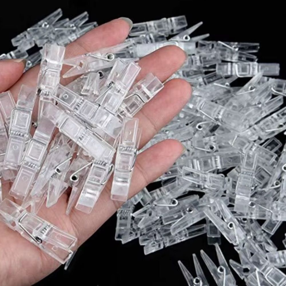 Clear Plastic Clips 48 Piece